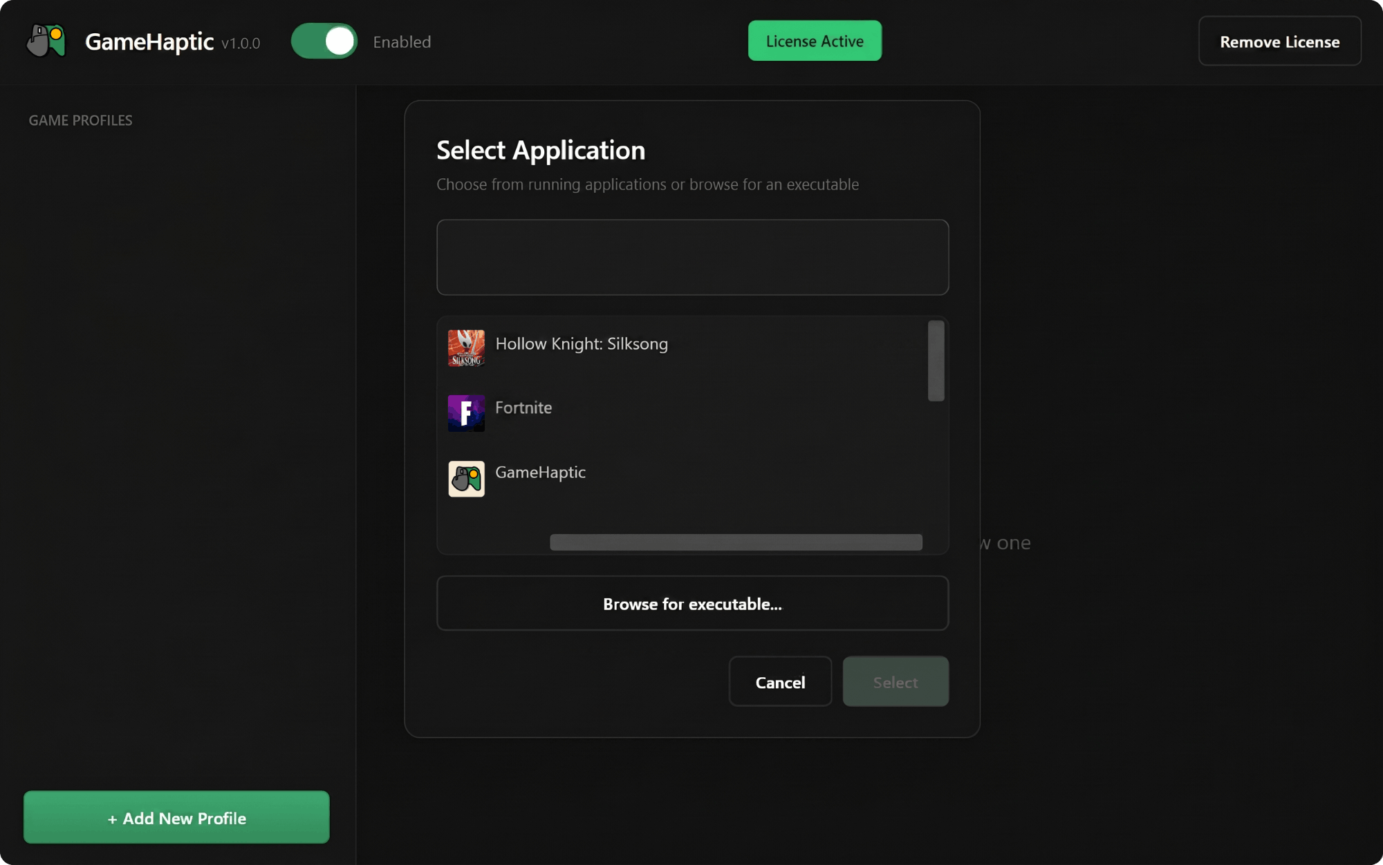 Create Game Profile