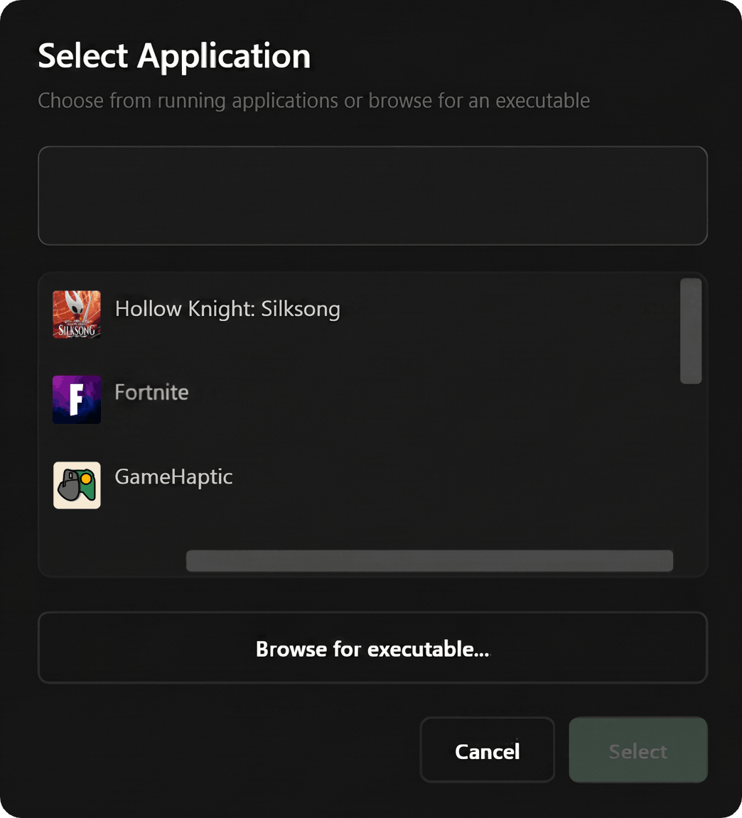 Create Game Profile